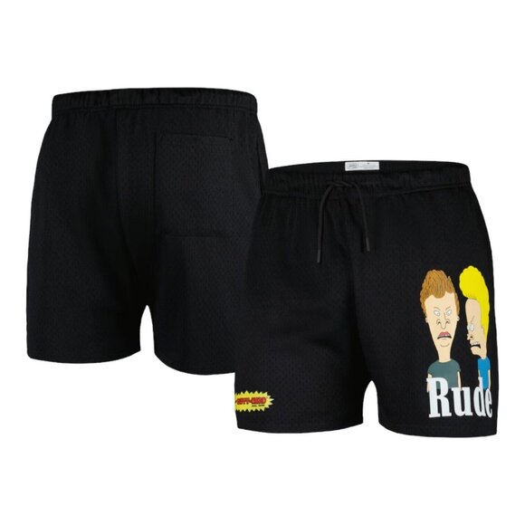 Beavis and Butt-Head Freeze Max Rude Mesh Shorts Black - Picture 2 of 4